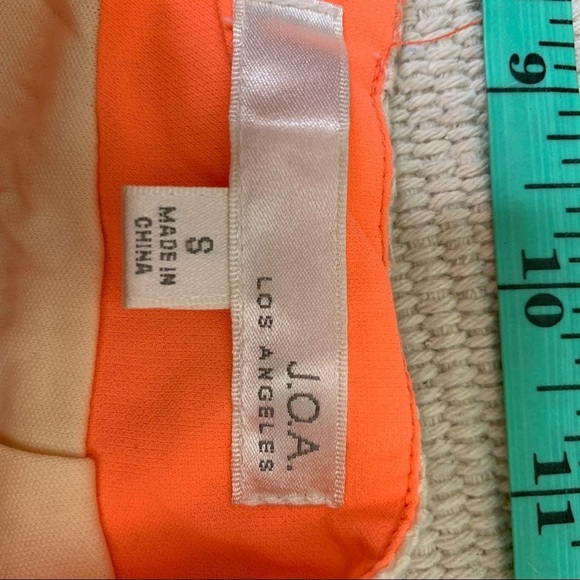 J.O.A Los Angeles Woven Embroidered Neon Skirt - Picture 7 of 10